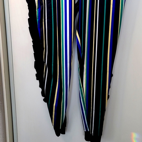 Women's Sleeveless Stripe RuffleBodycon Long Pants High Waist Jumper size 3X - Picture 8 of 13